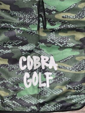 COBRA MICROFIBER GREEN CAMO GOLF TOWEL NWT